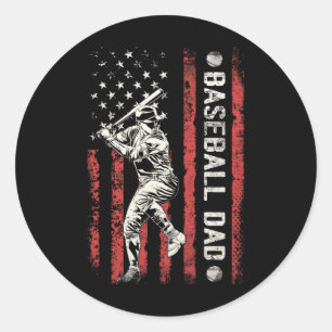 Sell Dad Flag Gifts Dad Men Sell Fathers Day Classic Round Sticker