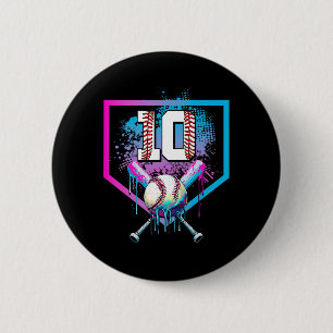 Sell Drip 10th Birthday Home Plate Boy Youth 10 Ye 6 Cm Round Badge