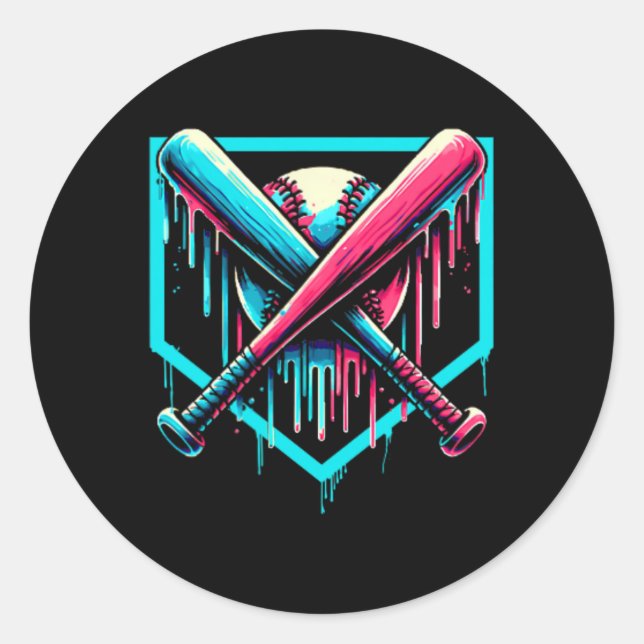 Sell Drip 10th Birthday Home Plate Boy Youth 10 Ye Classic Round Sticker (Front)