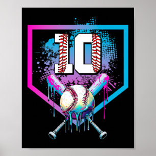 Sell Drip 10th Birthday Home Plate Boy Youth 10 Ye Poster