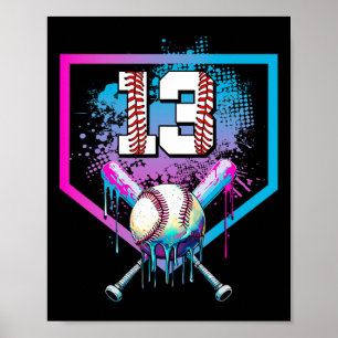 Sell Drip 13th Birthday Home Plate Boy Youth 13 Ye Poster