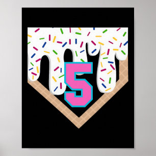 Sell Drip 5th Birthday Home Plate Boys Youth 5 Yea Poster