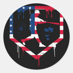 Sell Drip American Flag T 4th Of July Patriotic Bo Classic Round Sticker