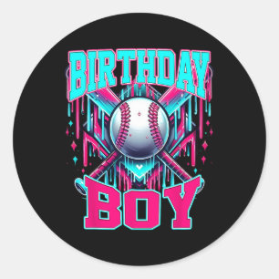 Sell Drip Birthday Boy Ice Cream Drip Youth Sell Classic Round Sticker