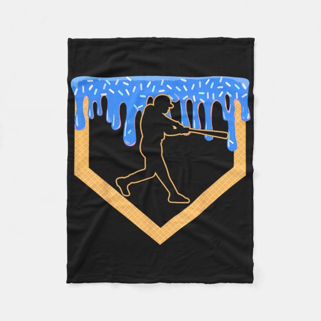 Sell Drip Boy Home Plate Ice Cream Youth Sell Play Fleece Blanket (Front)