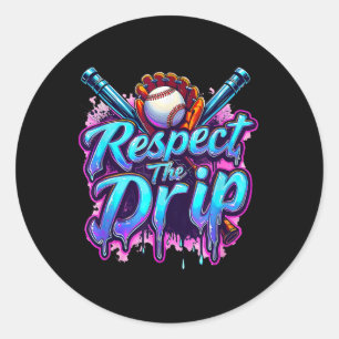 Sell Drip Ice Cream Dripping Respect The Drip 10 Classic Round Sticker