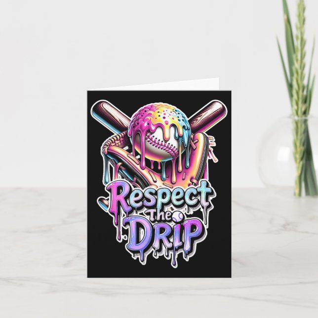 Sell Drip Ice Cream Dripping Respect The Drip 8  Card (Front)