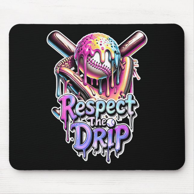 Sell Drip Ice Cream Dripping Respect The Drip 8  Mouse Pad (Front)