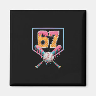 Sell Drip Number 67 Fun Six Seven 6 7 Meme Design Magnet