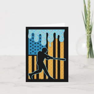 Sell Dripping Ice Cream Drip Youth American Flag Card