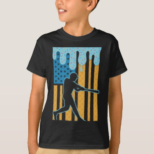 Sell Dripping Ice Cream Drip Youth American Flag T-Shirt