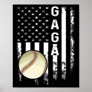 Sell Gaga American Flag Vintage Christmas Xmas Poster