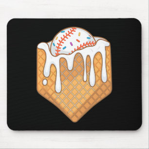 Sell Home Plate Ice Cream Drip Fun Sports Lover 1 Mouse Pad