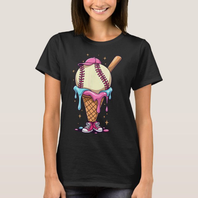Sell Ice Cream Drip  T-Shirt (Front)