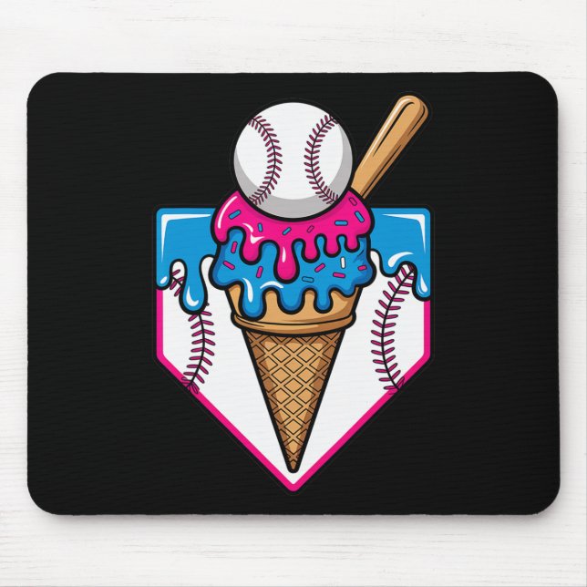 Sell Ice Cream Dripping Home Plate Drip Ice Cream  Mouse Pad (Front)