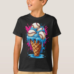 Sell Ice Cream Funny Ice Cream Sell Drip Watercolo T-Shirt