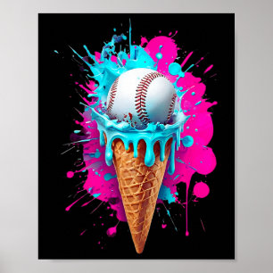 Sell Ice Cream Watercolor - Funny Sell Ice Cream  Poster
