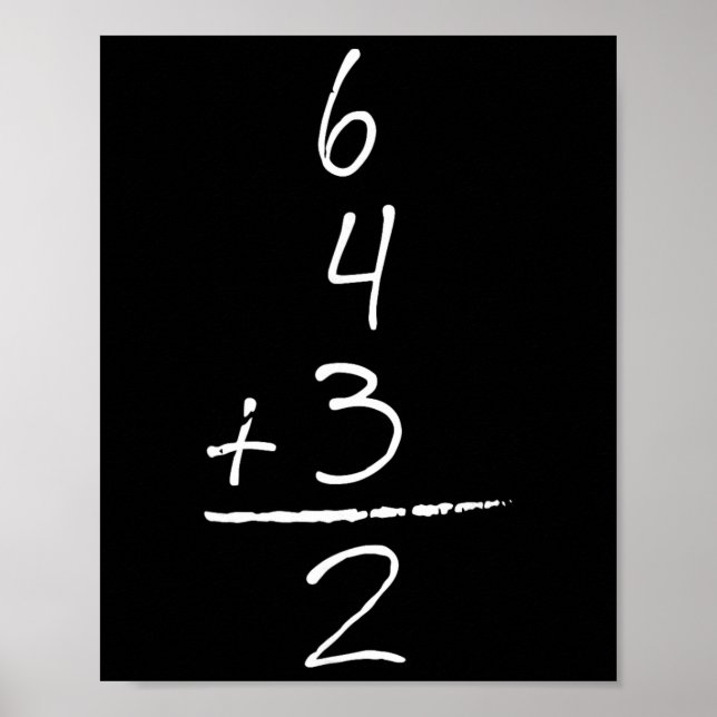 Sell Inspired Math 6 4 3 2 Double Play Softll Game Poster (Front)