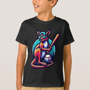 Sell Kangaroo With Cap And Gles T-Shirt