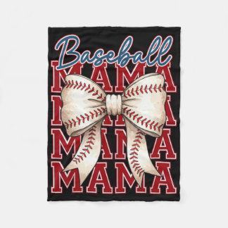 Sell Mama Coquette Bow Game Day Gift For Mother's Fleece Blanket