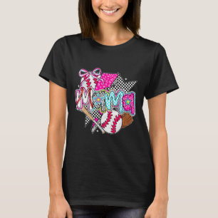 Sell Mama Coquette Bow Game Day Sell Mum Mother 5  T-Shirt