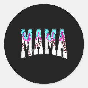 Sell Mama Coquette Bow Game Day Sell Mum Mother 7 Classic Round Sticker