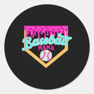 Sell Mama Ice Cream Drip Funny Sell Mother's Day Classic Round Sticker