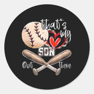 Sell Mama Mothers Day Tee That Is My Son Out There Classic Round Sticker