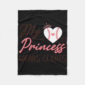 Sell Mom Dad My Princess Wears Cleats Fleece Blanket