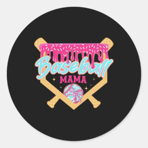 Sell Mum Drip Ice Cream Sell Mama Mother's Day Classic Round Sticker