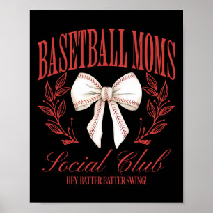 Sell Mum Social Club Coquette Bow Funny Mum Mother Poster