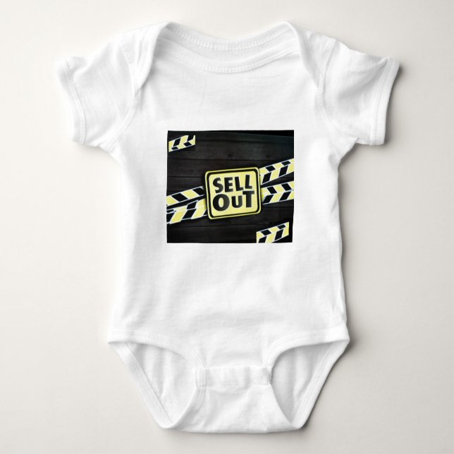 Sell Out Art Print Baby Bodysuit (Front)