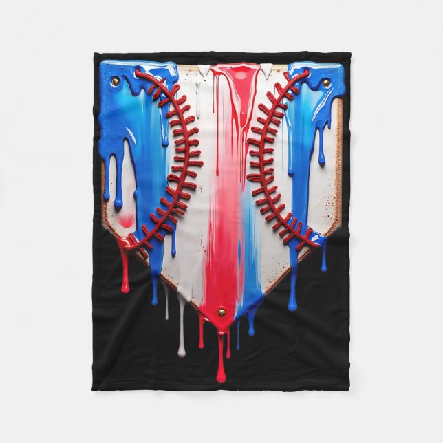 Sell Plate Drip Usa Flag Sell Softll Drip  Fleece Blanket (Front)