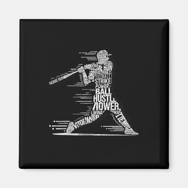 Sell Player Sell Typography Silhouette  Magnet (Front)