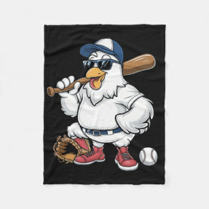 Sell Playing Chicken Funny Sports Design Fleece Blanket