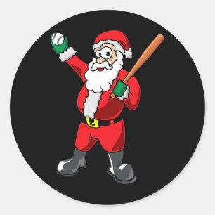 Sell Santa Funny Christmas Sell Player Santa Classic Round Sticker