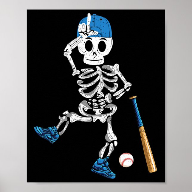 Sell Skeleton Halloween Vintage Sell Playing  Poster (Front)