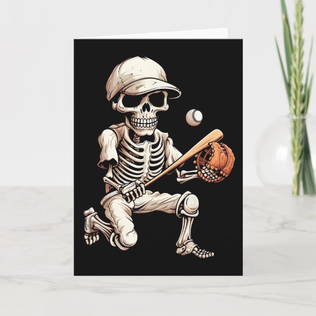 Sell Skeleton Playing Sell Halloween Skull Lover  Card (Front)
