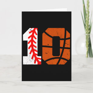 Sell Sketll Number 10 Jersey Funny 10th Birthday 1 Card