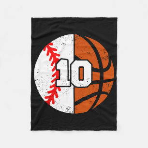 Sell Sketll Number 10 Jersey Funny 10th Birthday Fleece Blanket