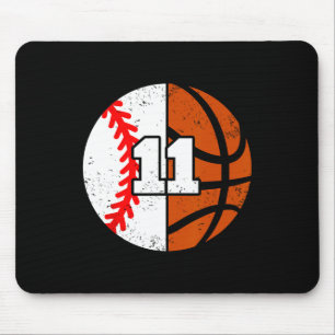 Sell Sketll Number 11 Jersey Funny 11th Birthday Mouse Pad