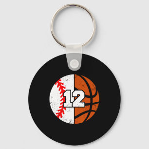 Sell Sketll Number 12 Jersey Funny 12th Birthday Key Ring