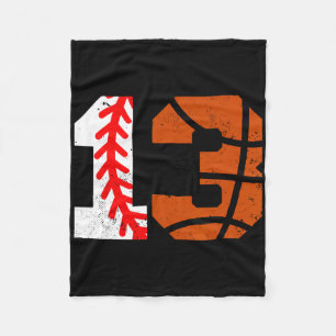 Sell Sketll Number 13 Jersey Funny 13th Birthday 1 Fleece Blanket