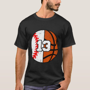 Sell Sketll Number 13 Jersey Funny 13th Birthday T-Shirt