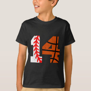 Sell Sketll Number 14 Jersey Funny 14th Birthday 1 T-Shirt