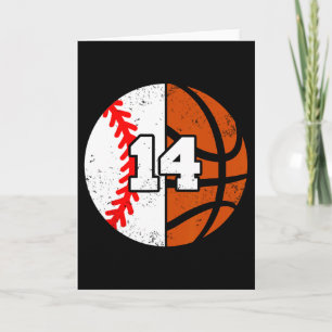Sell Sketll Number 14 Jersey Funny 14th Birthday Card