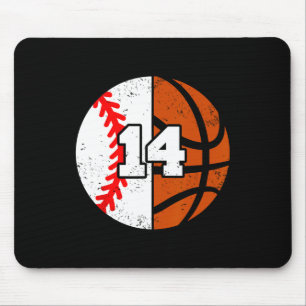 Sell Sketll Number 14 Jersey Funny 14th Birthday Mouse Pad
