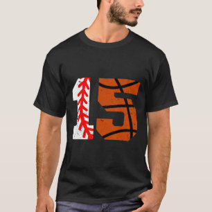 Sell Sketll Number 15 Jersey Funny 15th Birthday 1 T-Shirt
