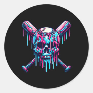 Sell Skull Drip Sell Drip Sell Ice Cream Drip Classic Round Sticker