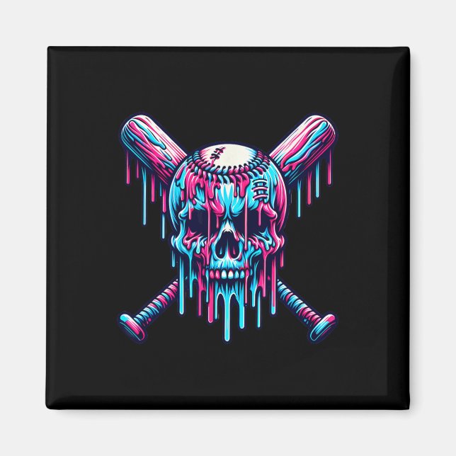 Sell Skull Drip Sell Drip Sell Ice Cream Drip  Magnet (Front)